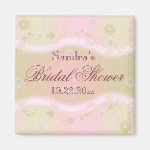 Elegantes Blumenentwurfs-Brautparty-Magnet-Rosa Magnet