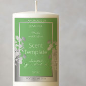 Elegantes Blumenerzeugnis Etikett Grün und Silber