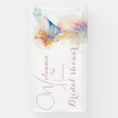 elegantes, blumenfarbenes Brautparty Banner (Vertikal)