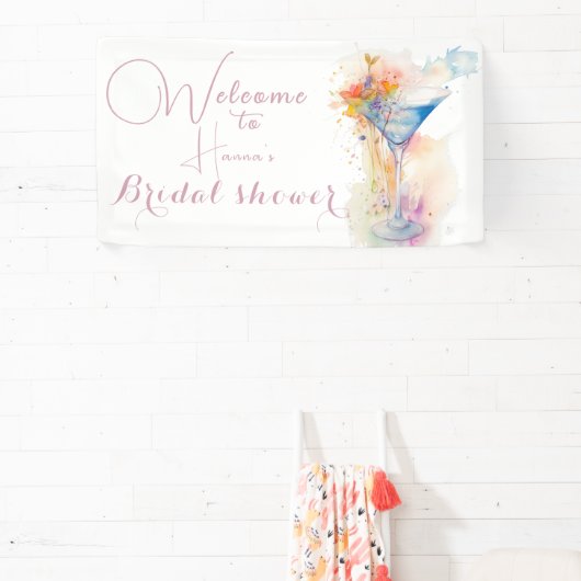 elegantes, blumenfarbenes Brautparty Banner (InSitu)