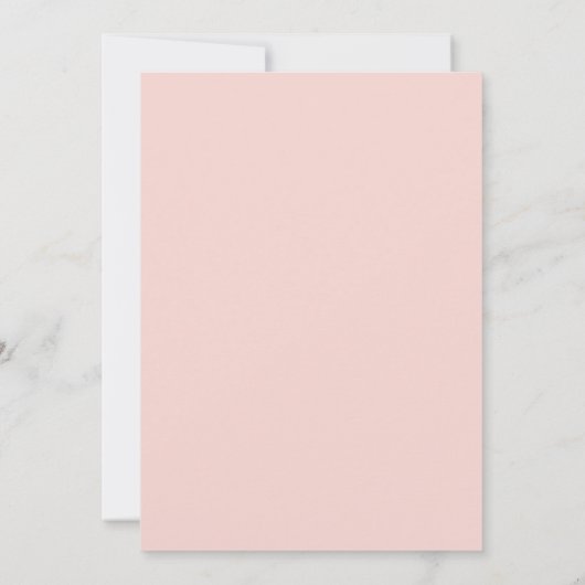 Elegantes, blumenfarbenes Foto Rosa Save The Date (Rückseite)