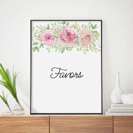 Elegantes Blumenfavors-Poster Poster