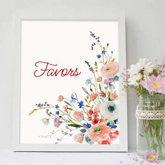 Elegantes Blumenfavors-Poster Poster