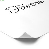 Elegantes Blumenfavors-Poster Poster (Ecke)