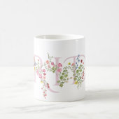 elegantes Blumenfeder-Rosa BRIDE-Brautparty Kaffeetasse (Mittel)