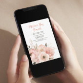 Elegantes Blumenfest Muttertag Einladung