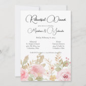 Elegantes Blumenfest Probe Dinner Einladung (Vorderseite)