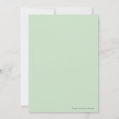 Elegantes Blumenfest Probe Dinner Einladung (Rückseite)