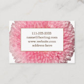 Elegantes BlumenFoto-berufliche Geschäfts-Karte Visitenkarte (Rückseite)