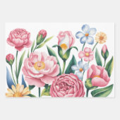Elegantes Blumengartenpapier Geschenkpapier Set (Vorderseite)