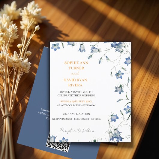 Elegantes Blumengebirgbudget Einladungen für Hochz Flyer