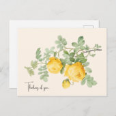 Elegantes Blumengedanke an Dich Postkarte (Vorne/Hinten)