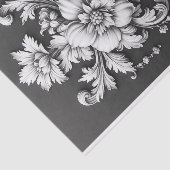 Elegantes Blumengeflecht Seidenpapier (Ausschnitt)