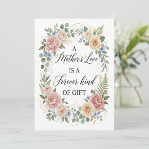 Elegantes Blumengeschenk der ewigen Mutterliebe zu Karte