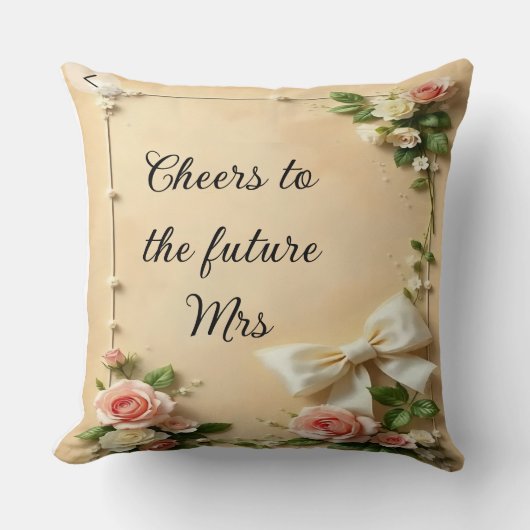 Elegantes Blumengeschenk für perfekte Brautpartys Kissen (Vorderseite)