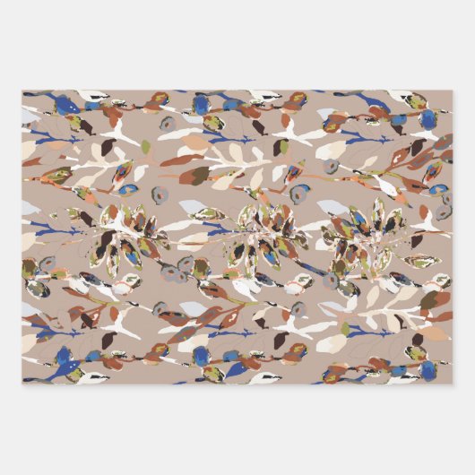 Elegantes Blumengeschenk Geschenkpapier Set (Vorderseite)