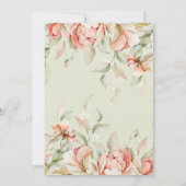 Elegantes, blumengeschmücktes Baby in Bloom Baby S Einladung (Rückseite)