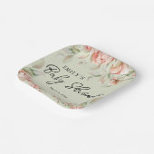 Elegantes, blumengeschmücktes Baby in Bloom Baby S Pappteller (Gewinkelt)