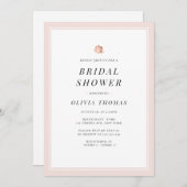 Elegantes, blumengeschmücktes Brautparty der Rose Einladung (Vorne/Hinten)