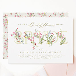 elegantes blumengeschmücktes BRIDE-Brautparty Einladung