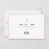 Elegantes, blumengeschmücktes Geschäft der Rose Dankeskarte (Vorderseite)