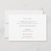 Elegantes, blumengeschmücktes Geschäft der Rose Dankeskarte (Rückseite)