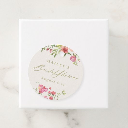 elegantes blumengeschmücktes Hochzeitsfest Brautpa Geschenkanhänger (Beispiel)