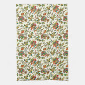 Elegantes, blumengeschmücktes Muster Geschirrtuch (Vertikal)