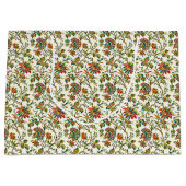 Elegantes, blumengeschmücktes Muster Große Geschenktüte (Vorderseite)