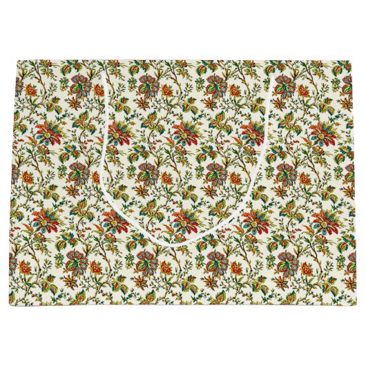 Elegantes, blumengeschmücktes Muster Große Geschenktüte (Vorderseite)