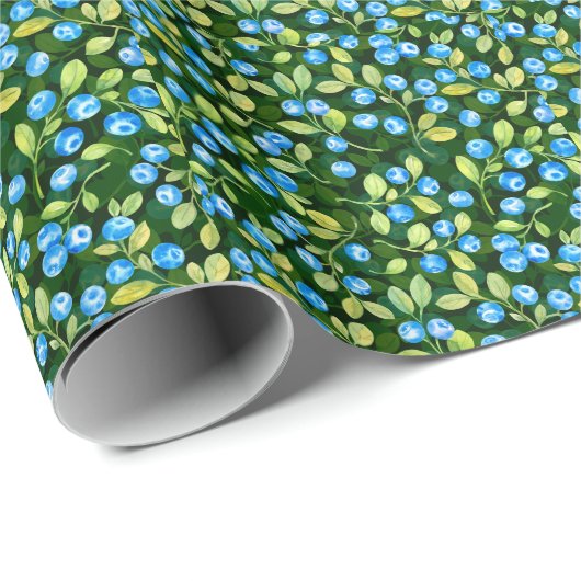 Elegantes, blumengeschmücktes Muster in Aquarellfa Geschenkpapier (Rolleneckpunkt)