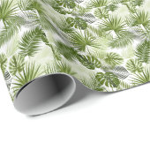 Elegantes, blumengeschmücktes Muster in Aquarellfa Geschenkpapier (Rolleneckpunkt)