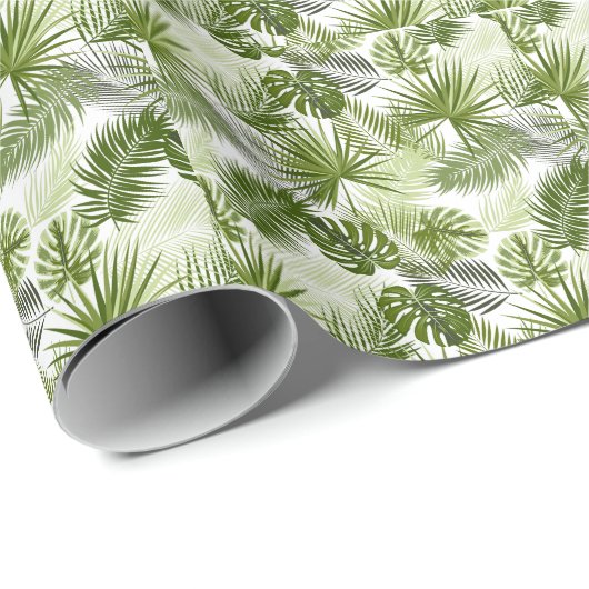 Elegantes, blumengeschmücktes Muster in Aquarellfa Geschenkpapier (Rolleneckpunkt)