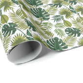 Elegantes, blumengeschmücktes Wasserfarbenmuster Geschenkpapier (Rolleneckpunkt)