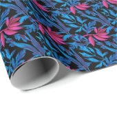 Elegantes, blumengeschmücktes Wasserfarbenmuster Geschenkpapier (Rolleneckpunkt)