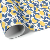 Elegantes, blumengeschmücktes Wasserfarbenmuster Geschenkpapier (Rolleneckpunkt)