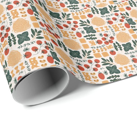 Elegantes, blumengeschmücktes Wasserfarbenmuster Geschenkpapier (Rolleneckpunkt)