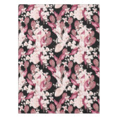 Elegantes, blumengeschmücktes Wasserfarbenmuster Tischdecke (Vorderseite)