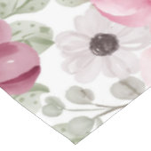 Elegantes, blumengeschmücktes Wasserfarbenmuster Tischdecke (Schrägansicht)