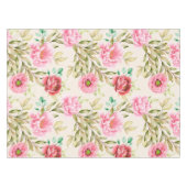 Elegantes, blumengeschmücktes Wasserfarbenmuster Tischdecke (Vorderseite (Horizontal))