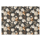 Elegantes, blumengeschmücktes Wasserfarbenmuster Tischdecke (Vorderseite (Horizontal))