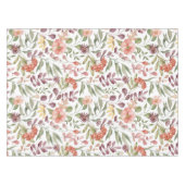 Elegantes, blumengeschmücktes Wasserfarbenmuster Tischdecke (Vorderseite (Horizontal))