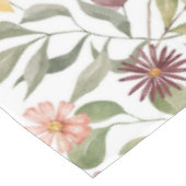 Elegantes, blumengeschmücktes Wasserfarbenmuster Tischdecke (Schrägansicht)