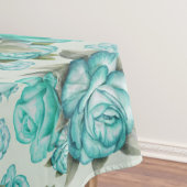 Elegantes, blumengeschmücktes Wasserfarbenmuster Tischdecke