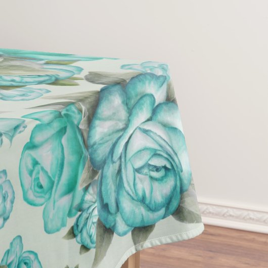 Elegantes, blumengeschmücktes Wasserfarbenmuster Tischdecke