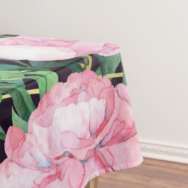 Elegantes, blumengeschmücktes Wasserfarbenmuster Tischdecke