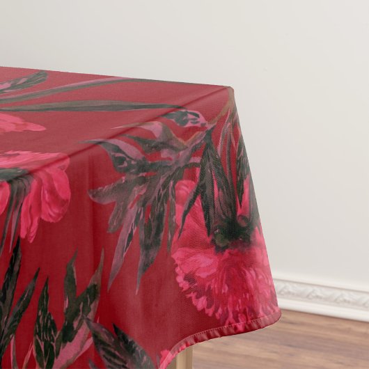 Elegantes, blumengeschmücktes Wasserfarbenmuster Tischdecke