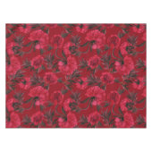 Elegantes, blumengeschmücktes Wasserfarbenmuster Tischdecke (Vorderseite (Horizontal))