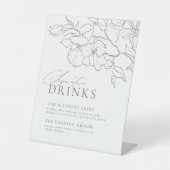 Elegantes Blumengeschoss Grün Moderne Signature Dr Sockelschild (Vorderseite)