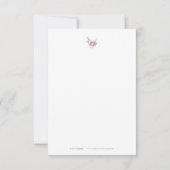 Elegantes Blumengestein Chinoiserie Wedding Vielen Dankeskarte (Rückseite)